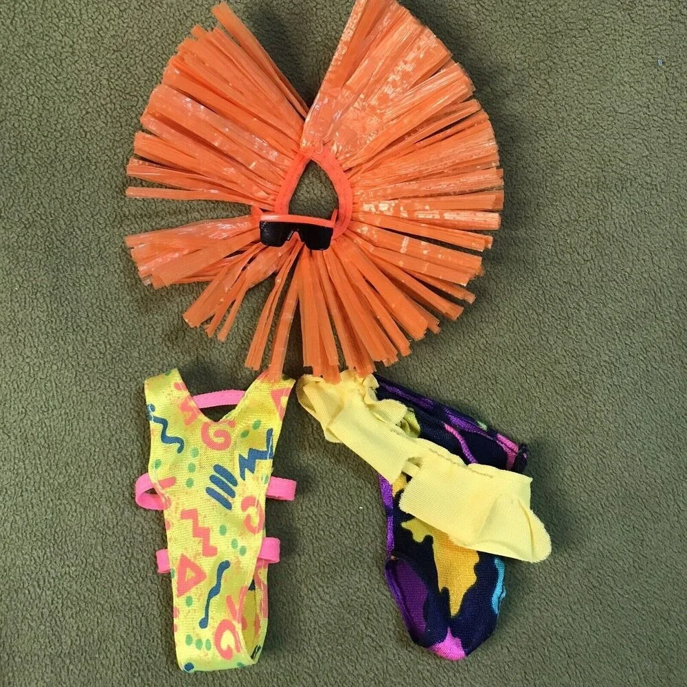 Barbie Doll Bathing Suits‎ Swim Suits Grass Skirt Sunglasses